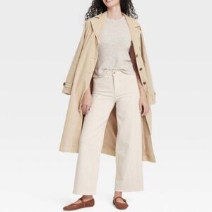 High-rise sailor wide leg ankle jeans